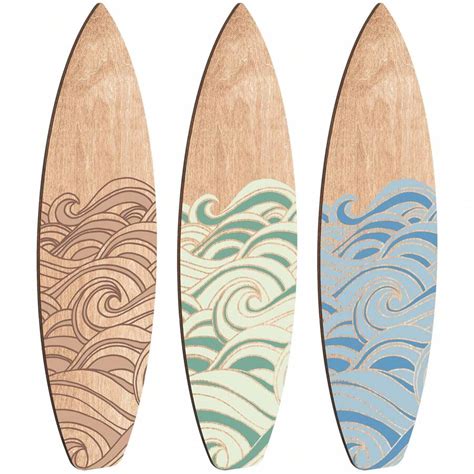 3 Pcs Or 1pc Surfboard Wooden Beach Decor Bedroom Surfboard Wall Decor ...