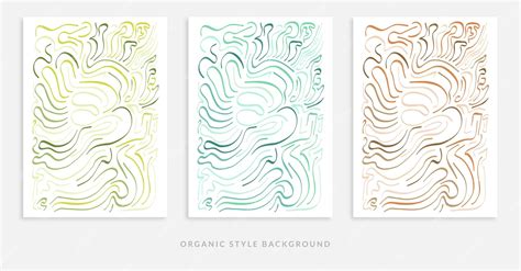 Premium Vector | Line art style organic shapes poster design