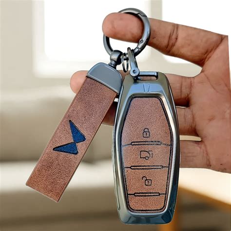Mahindra XUV 500 Key Cover | Metal Leather | 3 Button Smart Key – Cartense
