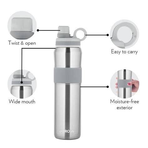 ThirstBurst Steel 800ML Stainless Steel Hot & Cold Water Bottle | Doub ...
