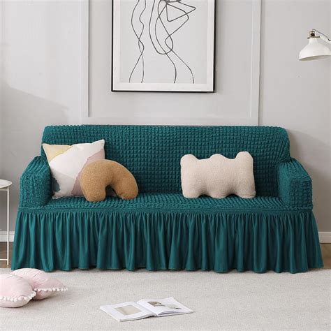 Turkish Bubble Sofa Covers | Stretchable & Frilled | HOKIPO – HOKIPO ...
