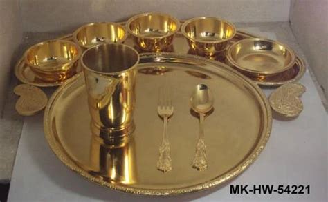 Bhojan Thal - Brass Traditional Indian Bhojan Thali Exporter from Moradabad
