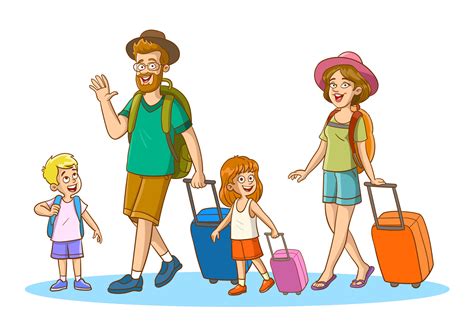 cute family packing their suitcases and going on vacation 12576769 ...