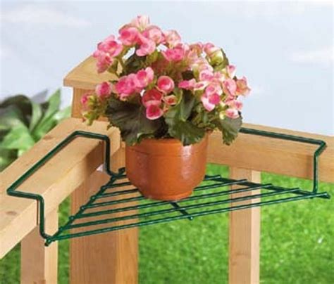 Corner deck rail plant stand caddy flower pot table new | Balcony ...