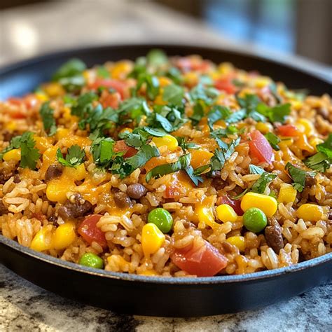 One-Pot Mexican Taco Rice Skillet - Can Cook It
