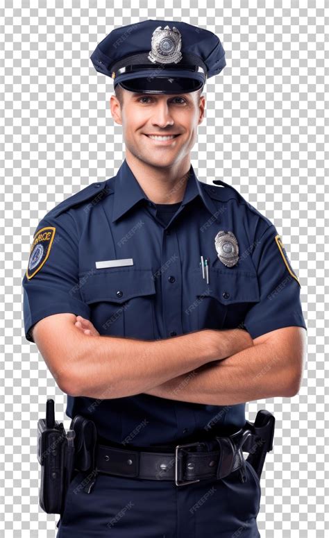 Police Officer Policeman Isolated on Transparent Background | Premium AI-generated PSD
