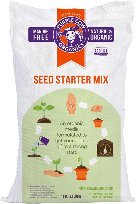 Amazon.com : Seed Starter Natural Potting Soil Mix for Germination and ...