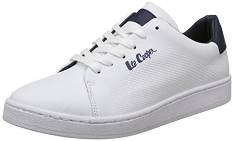 Buy Lee Cooper Men White-Navy Sneakers-10 UK/India (44 EU) (LC3677) at ...