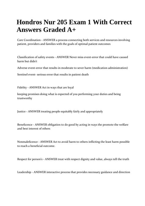 NUR 205 Exam 3 (Week 7-8) With Complete Correct Answers 2023, NUR 205 ...