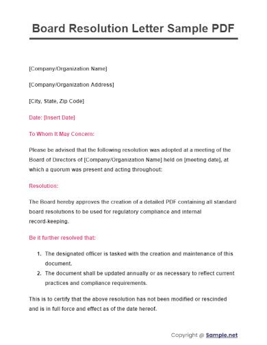 Resolution Letter Sample PDF 的图像结果