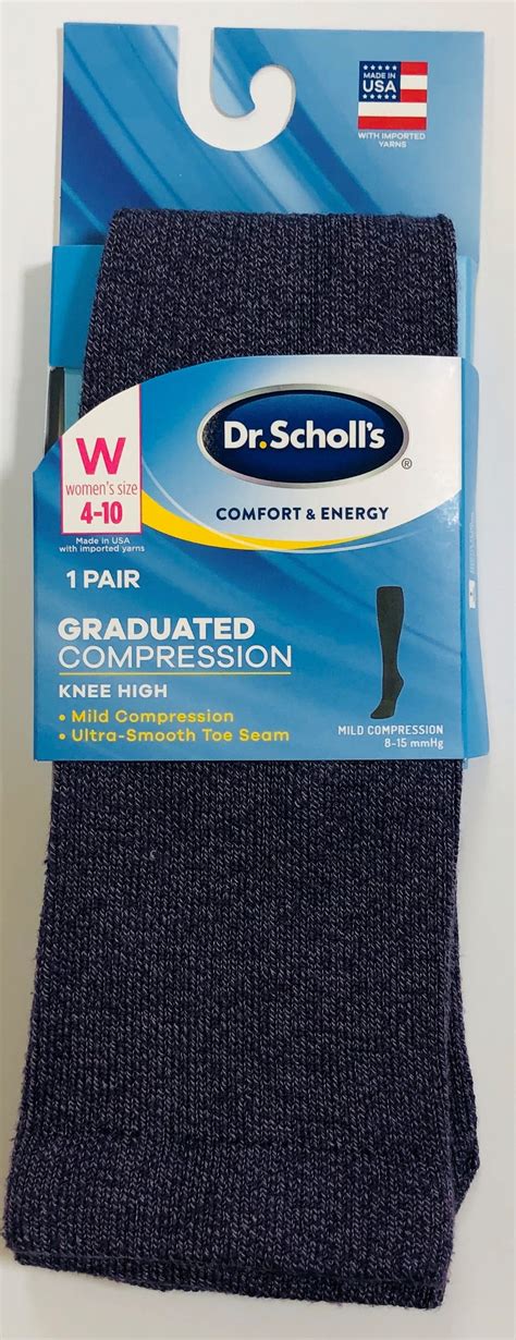 Dr. Scholl's Women's Lightweight Marled Compression Knee High Socks for ...