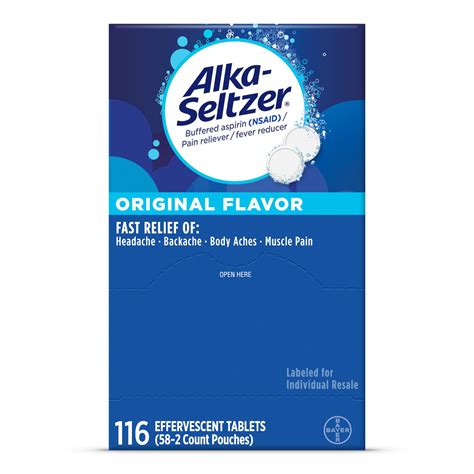 Alka Seltzereffervescent Tablets Original Flavor Fast Multi Symptom ...
