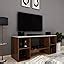 homeeasy Engineering Wood Wall-Mount TV Entertainment Unit with Shelves ...