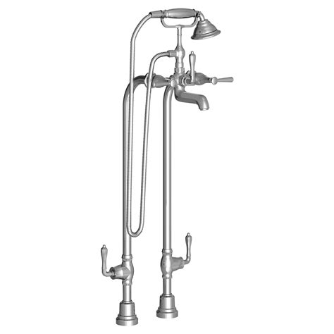 Fitzgerald® Floor Mount Bathtub Filler with Hand Shower and Lever ...