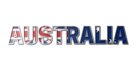 Australia Flag Text Vector Transparent, Australia Text, Australia ...
