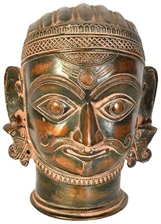 Exotic India Bhairava Head - Brass Statue : Amazon.in: Home & Kitchen