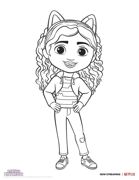 Free Gabby's Dollhouse Coloring Pages