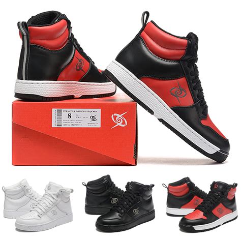 Black & Red & White Men Adults Hight Casual Cattle Full Grain Leather ...