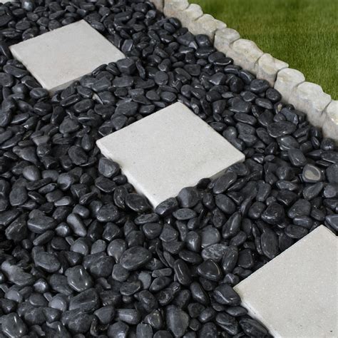 Super Black Polished Pebbles for Garden Landscaping