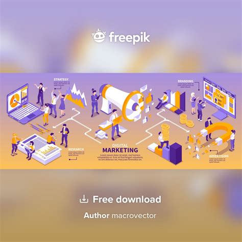 Isometric marketing strategy horizontal infographics with editable text ...