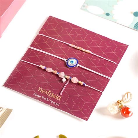 Divine Protection Rakhi Hamper Set Of 5 With Card And Gift Box Online ...