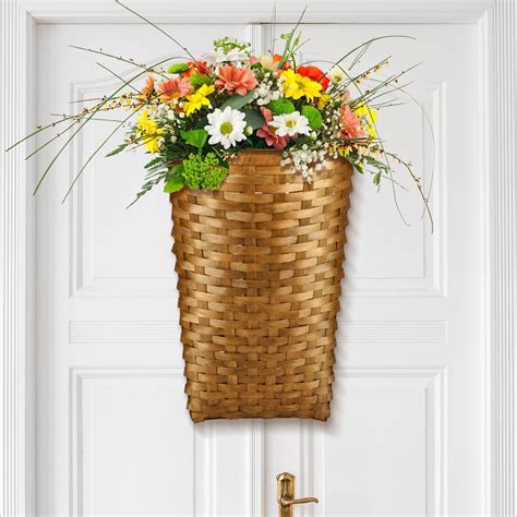 Amazon.com - Domensi 15.5 x 10 x 7.5 Inch Front Door Basket Woven Wall ...
