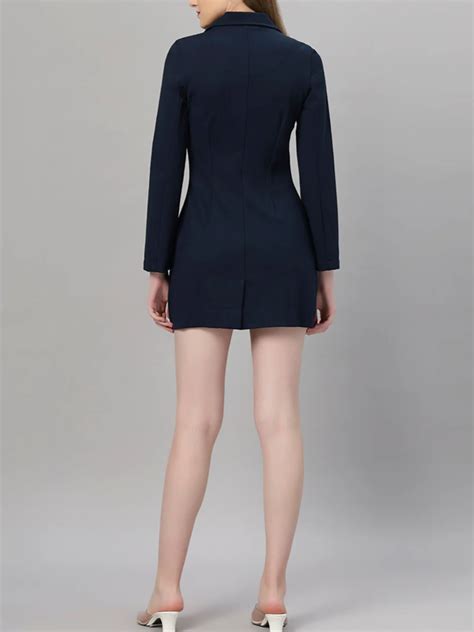 Professional Look Navy Blue Blazer Dress – Stylesplash