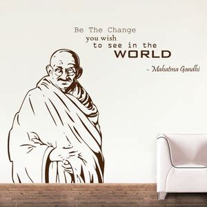 creatick Studio 152.4 cm Portait of Gandhi ji Wall Decal Self Adhesive ...