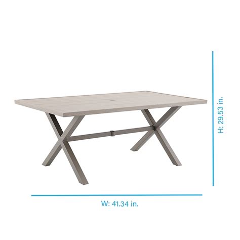 Shop allen + roth Ivy Meadows 6-Piece Patio Dining Set with Light Blue ...