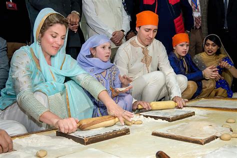 Canadian Prime Minister Justin Trudeau along with his family during ...