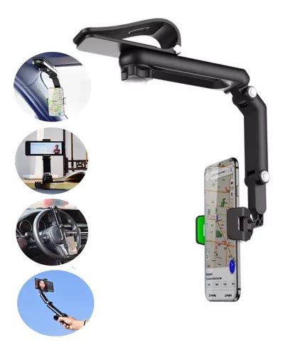 Soporte Celular Auto Carro Visera Retrovisor Gancho 360° | Meses sin ...
