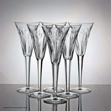 Set of six Waterford Crystal Millennium Collection Love champagne ...
