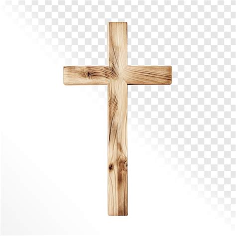 Premium PSD | Religious wooden cross on a transparent background