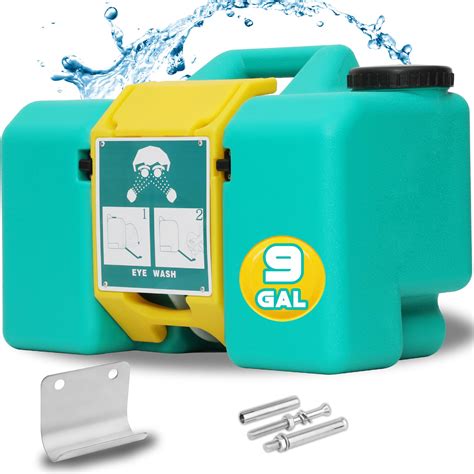 Magula 9 Gallon Portable Eye Wash Station OSHA-Approved,Wall Mounted ...