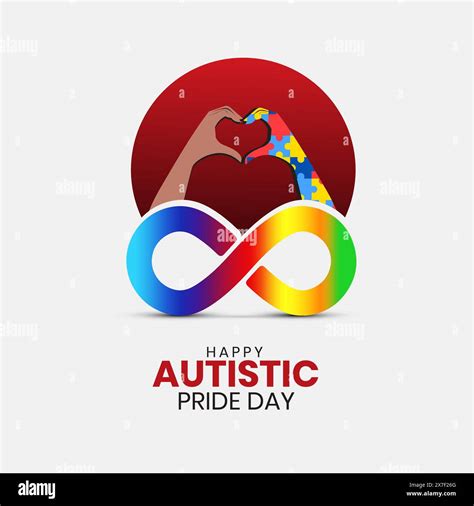 Autistic rainbow eight infinity symbol icon vector. World autism ...