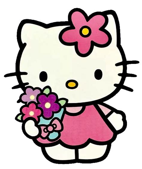 Hello kitty flowers sticker hello kitty flowers smiling discover share ...