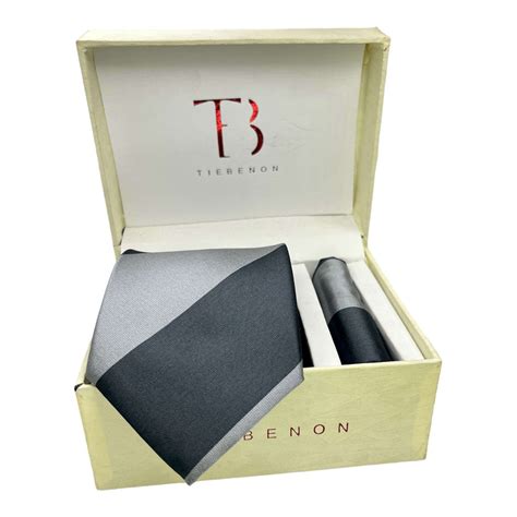 Dual Color Broad Stripe Tie And Pocket Square Combo | Tie Benon