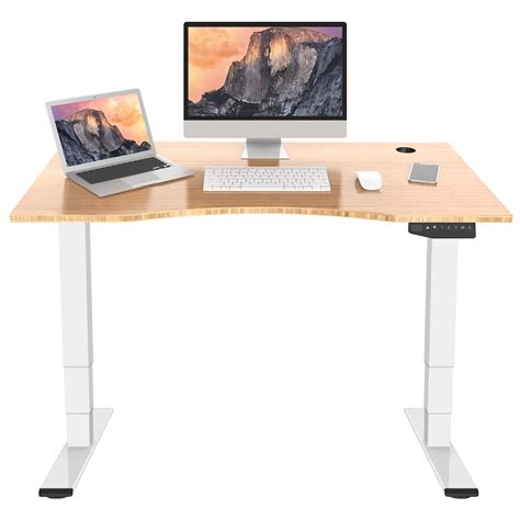 Buy FLEXISPOT Pro Bamboo 3 Stages Dual Motor Electric Standing Desk ...