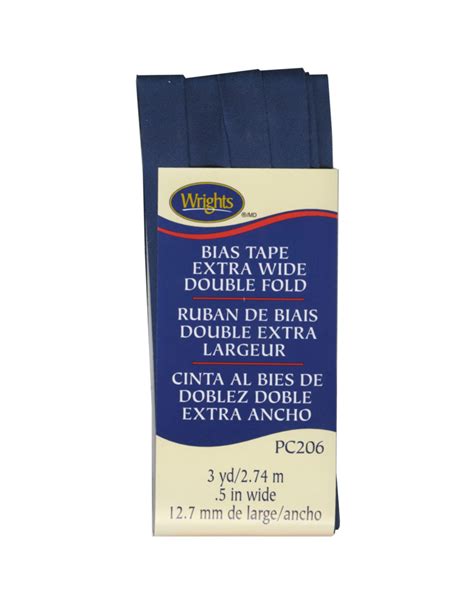 Wrights Bias Tape, Extra Wide, Double Fold, Navy 055 - Picking Daisies