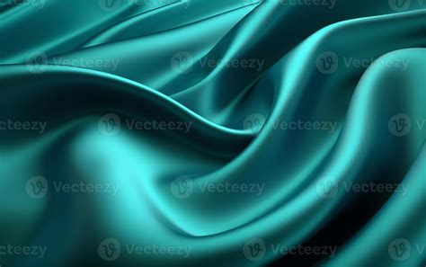 AI Generative Dark greenish blue silk satin Smooth silky shiny fabric ...