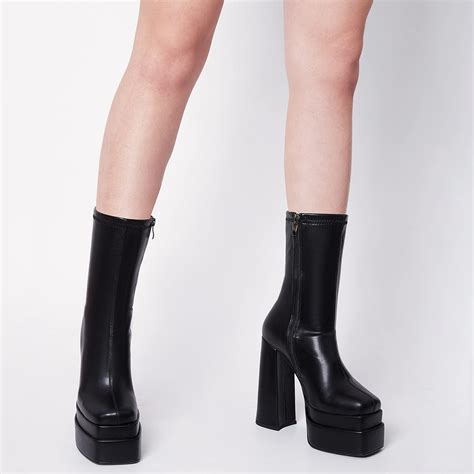 Buy Mattiventon Mid Claf Boots & Knee High Boots for Women Double ...