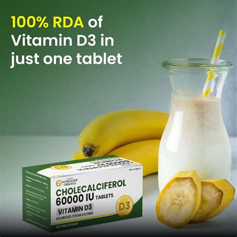Vlado's Himalayan Organics Vitamin D3 60000 IU Tablets | Cholecalcifer