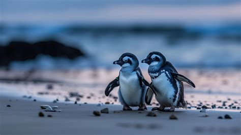 Wallpaper Pinguin, shore, sea, ocean, cute animals, Animals #4780