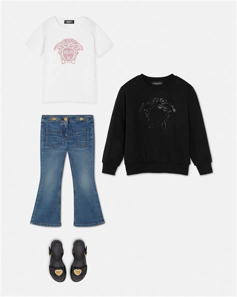 Flared Kids Jeans Blue | VERSACE IN