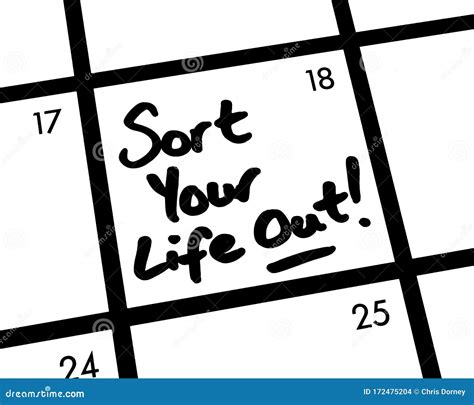 Sort Your Life Out stock illustration. Illustration of agenda - 172475204