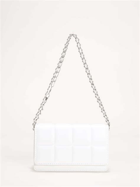 Minimalist Textured Chain Flap Square Bag | Bags, Square bag, Purses