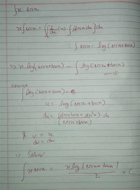 integration of xsecx dxexplain the process - Brainly.in
