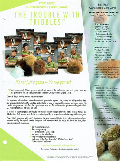 STAR TREK CCG TROUBLE WITH TRIBBLES RARE CARD DULMER ex - Phoenix Cards