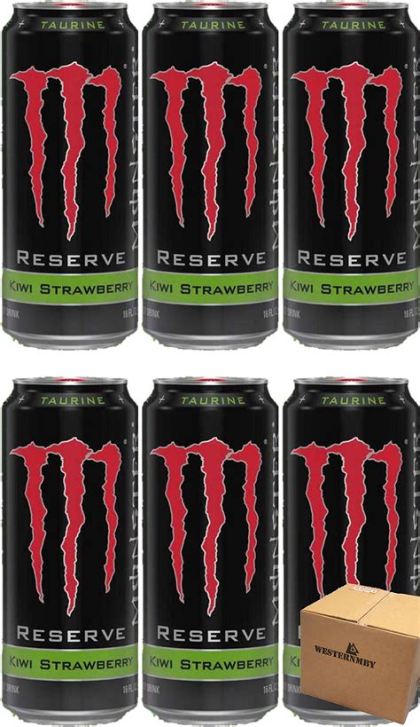 Amazon.com: Monster Reserve Kiwi Strawberry Cans Energy Drink, 16 fl oz ...