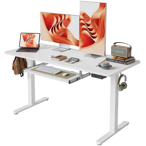 Cubiker Electric Standing Desk, 63 x 24 Inches Height Adjustable with ...